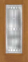 WDMA 30x80 Door (2ft6in by 6ft8in) Exterior Oak Fiberglass Impact Door Full Lite Saratoga 6ft8in 2