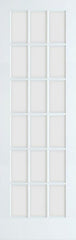 WDMA 30x96 Door (2ft6in by 8ft) Interior Swing Smooth 96in Primed 18 Lite French Single Door Clear Tempered Glass 1