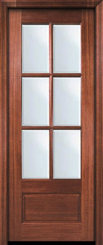 WDMA 30x96 Door (2ft6in by 8ft) Patio Mahogany 96in 6 Lite TDL DoorCraft Door w/Bevel IG 2