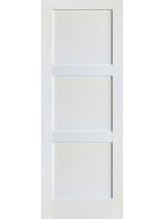 WDMA 32x80 Door (2ft8in by 6ft8in) Interior Swing Pine 80in Primed 3 Panel Shaker Single Door | 4103 1