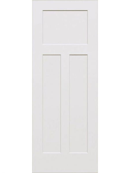 WDMA 32x80 Door (2ft8in by 6ft8in) Interior Barn Smooth 80in 3-Panel Craftsman Primed 1