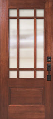 WDMA 32x80 Door (2ft8in by 6ft8in) Exterior Mahogany 80in 2/3 Lite Marginal 9 Lite SDL DoorCraft Door 1