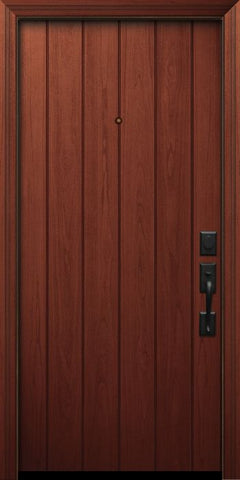 WDMA 32x80 Door (2ft8in by 6ft8in) Exterior Mahogany IMPACT | 80in Plank Door 1