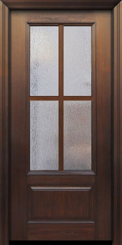 WDMA 32x80 Door (2ft8in by 6ft8in) French Cherry 80in 3/4 Lite 1 Panel 4 Lite SDL Door 1