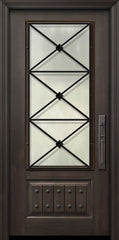 WDMA 32x80 Door (2ft8in by 6ft8in) Exterior Cherry 80in 1 Panel 3/4 Lite Republic Door 1