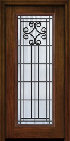 WDMA 32x80 Door (2ft8in by 6ft8in) Exterior Cherry 80in Full Lite Novara / Walnut Door 1