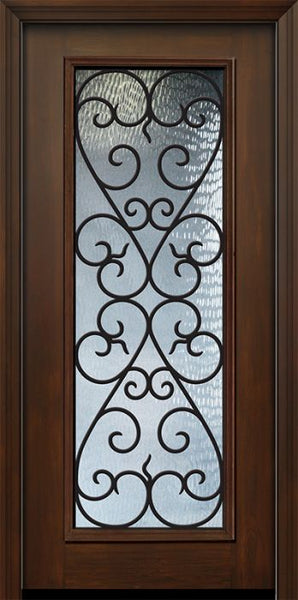 WDMA 32x80 Door (2ft8in by 6ft8in) Exterior Cherry 80in Full Lite Palermo / Walnut Door 1