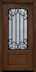 WDMA 32x80 Door (2ft8in by 6ft8in) Exterior Cherry 80in 1 Panel 3/4 Arch Lite Valencia Door 1