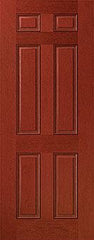 WDMA 32x96 Door (2ft8in by 8ft) Exterior Mahogany Fiberglass Impact Door 8ft 6 Panel 1