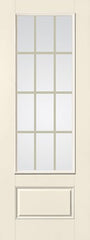 WDMA 32x96 Door (2ft8in by 8ft) French Smooth Fiberglass Impact Door 8ft 3/4 Lite GBG Flat White 1