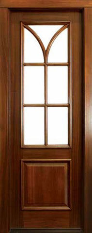 WDMA 32x96 Door (2ft8in by 8ft) Exterior Swing Mahogany Seville Single Door Renaissance 1