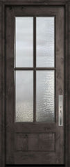 WDMA 32x96 Door (2ft8in by 8ft) Exterior Knotty Alder 96in 3/4 Lite 4 Lite SDL Estancia Alder Door 2