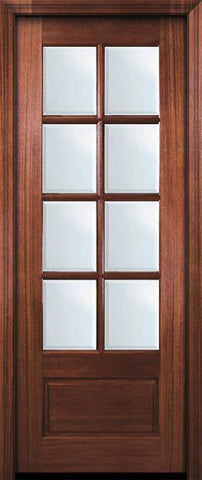 WDMA 32x96 Door (2ft8in by 8ft) Exterior Mahogany 96in 8 Lite TDL DoorCraft Door w/Bevel IG 2