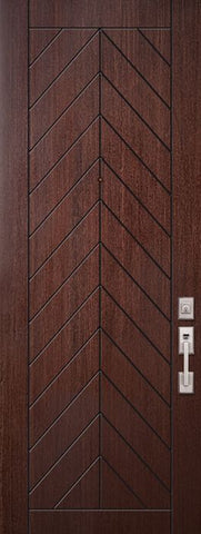 WDMA 32x96 Door (2ft8in by 8ft) Exterior Mahogany 96in Chevron Contemporary Door 1