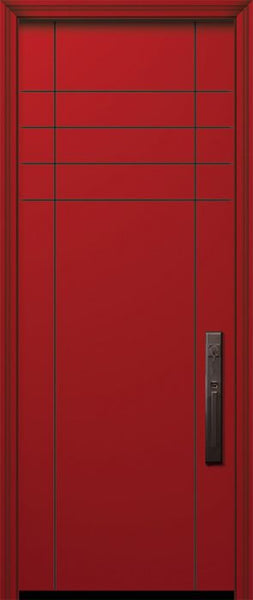 WDMA 32x96 Door (2ft8in by 8ft) Exterior Smooth IMPACT | 96in Fleetwood Solid Contemporary Door 1