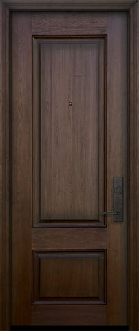 WDMA 32x96 Door (2ft8in by 8ft) Exterior Mahogany IMPACT | 96in 2 Panel Square Door 1