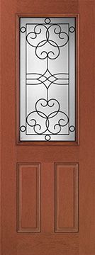 WDMA 32x96 Door (2ft8in by 8ft) Exterior Mahogany Fiberglass Impact Door 8ft ?? Lite Salinas 2