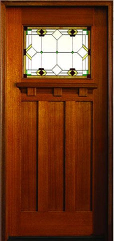 WDMA 34x78 Door (2ft10in by 6ft6in) Exterior Mahogany Edgemere Leaded Glass Single Tuscany 1