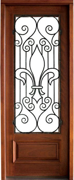 WDMA 34x78 Door (2ft10in by 6ft6in) Exterior Mahogany Bienville Single Wakefield 1