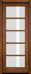 WDMA 34x78 Door (2ft10in by 6ft6in) French Barn Mahogany 5 Lite TDL Exterior or Interior Single Door 5