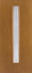 WDMA 34x80 Door (2ft10in by 6ft8in) Exterior Oak Fiberglass Door Linea Centered Chinchilla 6ft8in 2