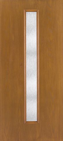 WDMA 34x80 Door (2ft10in by 6ft8in) Exterior Oak Fiberglass Door Linea Centered Chord 6ft8in 2