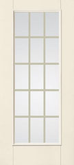 WDMA 34x80 Door (2ft10in by 6ft8in) French Smooth Fiberglass Impact Door 15 Lite GBG Low-E 6ft8in 1