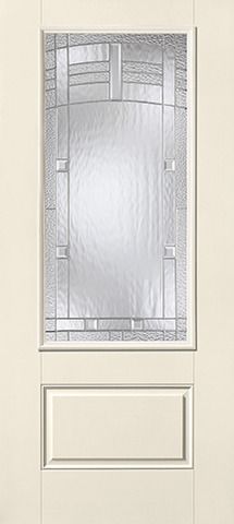 WDMA 34x80 Door (2ft10in by 6ft8in) Exterior Smooth MaplePark 3/4 Lite 1 Panel Star Single Door 1