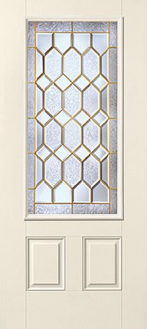 WDMA 34x80 Door (2ft10in by 6ft8in) Exterior Smooth CrystallineTM 3/4 Lite 2 Panel Star Single Door 1