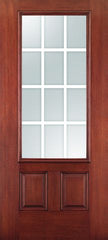 WDMA 34x80 Door (2ft10in by 6ft8in) Patio Mahogany Fiberglass Impact French Door 12 Lite 2 Panel GBG Low-E 6ft8in 1