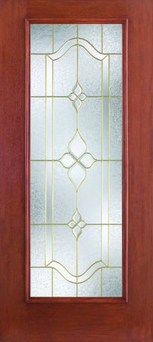 WDMA 34x80 Door (2ft10in by 6ft8in) Exterior Mahogany Fiberglass Impact HVHZ Door Full Lite With Stile Lines Concorde 6ft8in 1