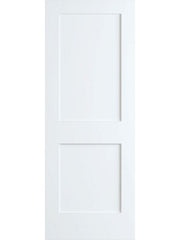 WDMA 34x96 Door (2ft10in by 8ft) Interior Barn Pine 96in Primed 2 Panel Shaker Single Door | 4102E 1