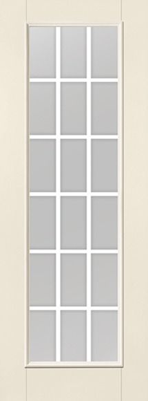 WDMA 34x96 Door (2ft10in by 8ft) French Smooth F-Grille Colonial 18 Lite 8ft Full Lite W/ Stile Lines Star Single Door 1