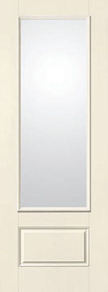 WDMA 34x96 Door (2ft10in by 8ft) Exterior Smooth 8ft Satin Etch 3/4 Lite 1 Panel Star Single Door 1