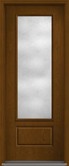 WDMA 34x96 Door (2ft10in by 8ft) French Oak Rainglass 8ft 3/4 Lite 1 Panel Fiberglass Single Exterior Door 1