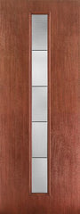 WDMA 34x96 Door (2ft10in by 8ft) Exterior Mahogany Fiberglass Door 8ft Linea Centered Axis 1