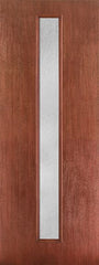 WDMA 34x96 Door (2ft10in by 8ft) Exterior Mahogany Fiberglass 8ft Linea Centered Rainglass 1