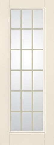 WDMA 34x96 Door (2ft10in by 8ft) Patio Smooth Fiberglass Impact French Door 8ft Full Lite With Stile Line GBG Flat White Low-E 2