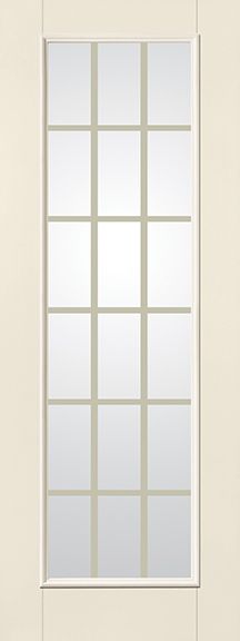 WDMA 34x96 Door (2ft10in by 8ft) Patio Smooth Fiberglass Impact French Door 8ft Full Lite With Stile GBG Flat White 1