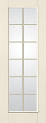 WDMA 34x96 Door (2ft10in by 8ft) French Smooth Fiberglass Impact Door 8ft Full Lite With Stile GBG Flat White 1