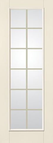 WDMA 34x96 Door (2ft10in by 8ft) Patio Smooth Fiberglass Impact French Door 8ft Full Lite With Stile GBG Flat White Low-E 1