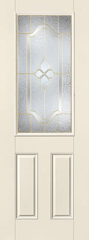 WDMA 34x96 Door (2ft10in by 8ft) Exterior Smooth Fiberglass Impact Door 8ft 1/2 Lite Concorde 2