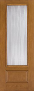 WDMA 34x96 Door (2ft10in by 8ft) Exterior Oak Fiberglass Impact Door 8ft 3/4 Lite Chinchilla 2