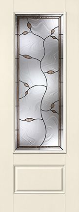 WDMA 34x96 Door (2ft10in by 8ft) Exterior Smooth Fiberglass Impact Door 8ft 3/4 Lite Avonlea 2