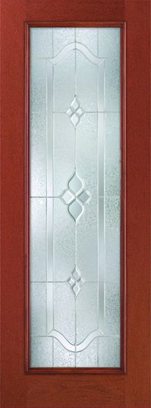 WDMA 34x96 Door (2ft10in by 8ft) Exterior Mahogany Fiberglass Impact Door 8ft Full Lite With Stile Lines Concorde 1