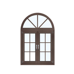 WDMA 36 X 48 Opening 180 Degree Powder Coating Glass Veranda Aluminium Round Top Casement Window