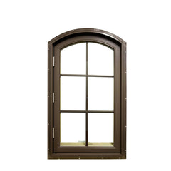 China WDMA 36 X 48 Opening 180 Degree Powder Coating Glass Veranda Aluminium Round Top Casement Window