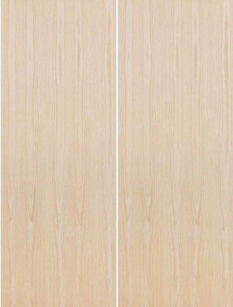 WDMA 36x80 Door (3ft by 6ft8in) Interior Swing Birch 80in Solid Particle Core Flush Double Door|1-3/8in Thick 1