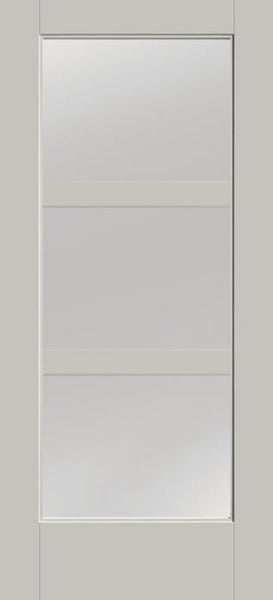 WDMA 36x80 Door (3ft by 6ft8in) Exterior Smooth 3 Lite 6ft8in Full Lite Flush-Glazed Fiberglass Single Door 1