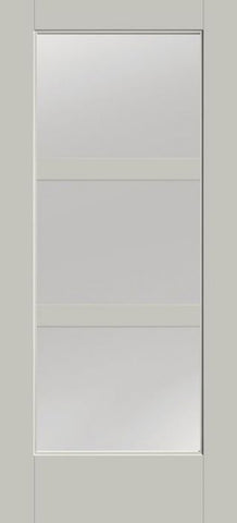 WDMA 36x80 Door (3ft by 6ft8in) Exterior Smooth 3 Lite 6ft8in Full Lite Flush-Glazed Fiberglass Single Door 1